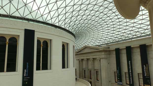 The entrance hall of the British Museum.