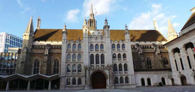 An exterior view of London's Guildhall