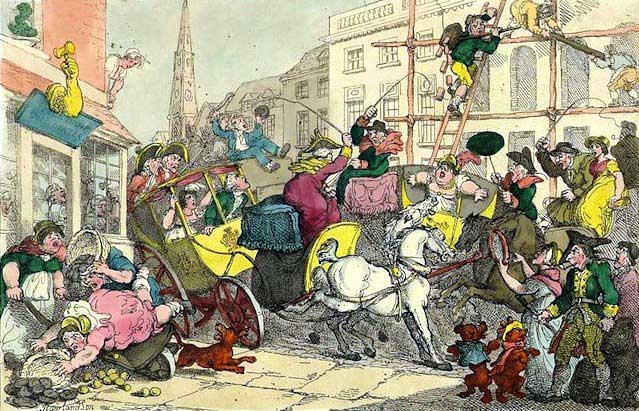 A cartoon showing people enjoying London.