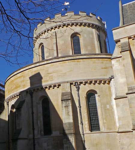 An exterior view of the Temple Church.