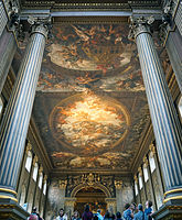 A view of the Old Royal Naval College Painted Hall.