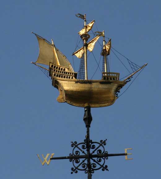 The weather vane atop Two Temple Place.
