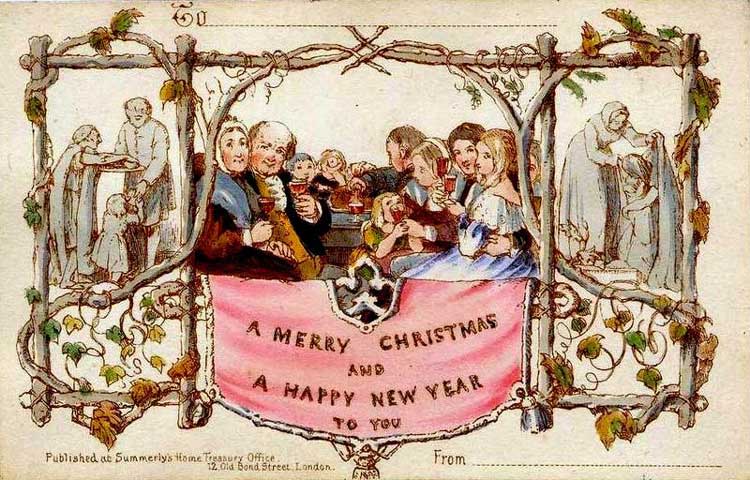 The first Christmas card.