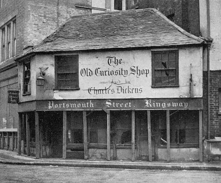 The Old Curiosity Shop showing the bomb damage in 1941.