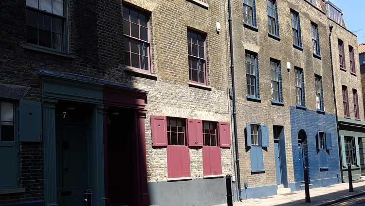 Some of the old houses in Spitalfields.