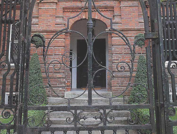 The gates of Satis House in Rochester.