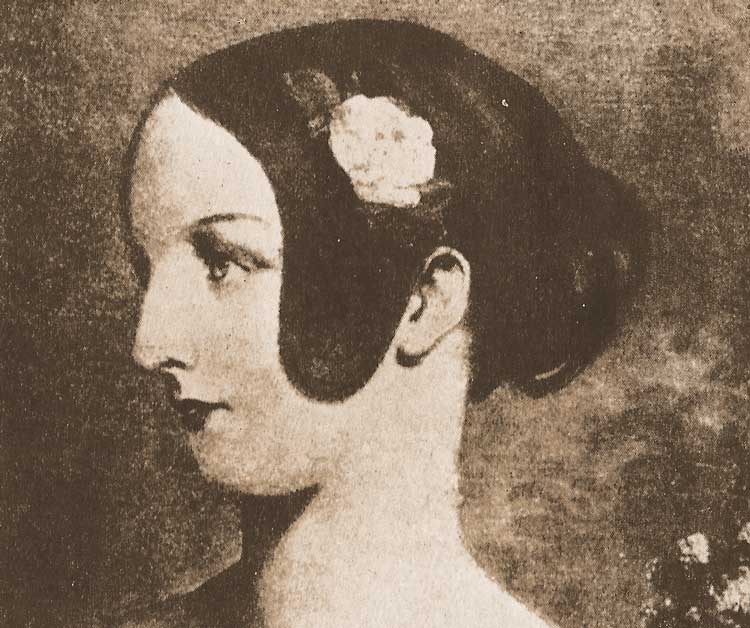 A portrait of Mary Hogarth.