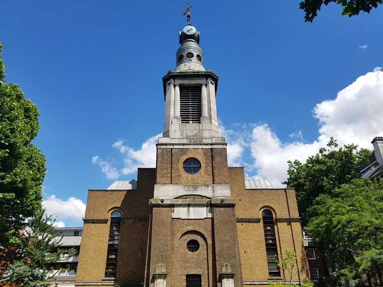 The church of St Anne in Soho.