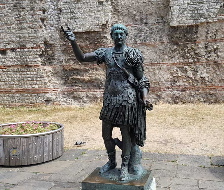 The statue of trajan.