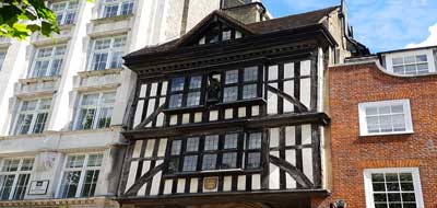 The old gatehouse of St Bartholomew The Great.