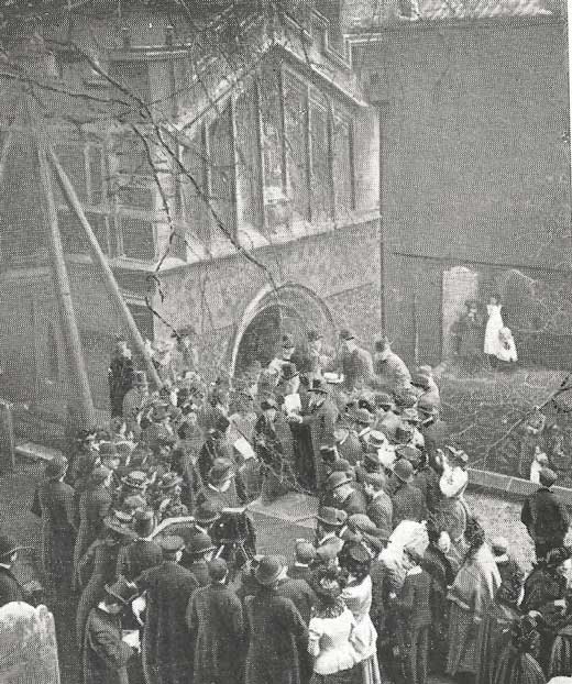 The Butterworth Widow's Sixpence Charity in St Bartholomew the Great's Churchyard.