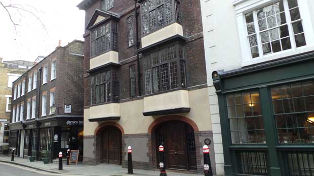 The old gabled houses in cloth fair.