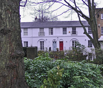 two of the cottages we encounter on the Hampstead Walk.