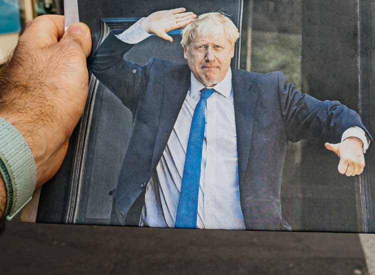 A photograph of Boris Johnson.