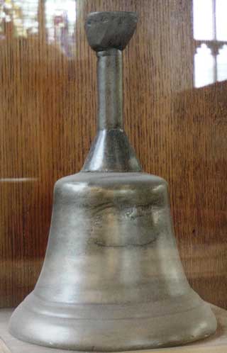 The old Newgate bell inside St Sepulchre's Church.