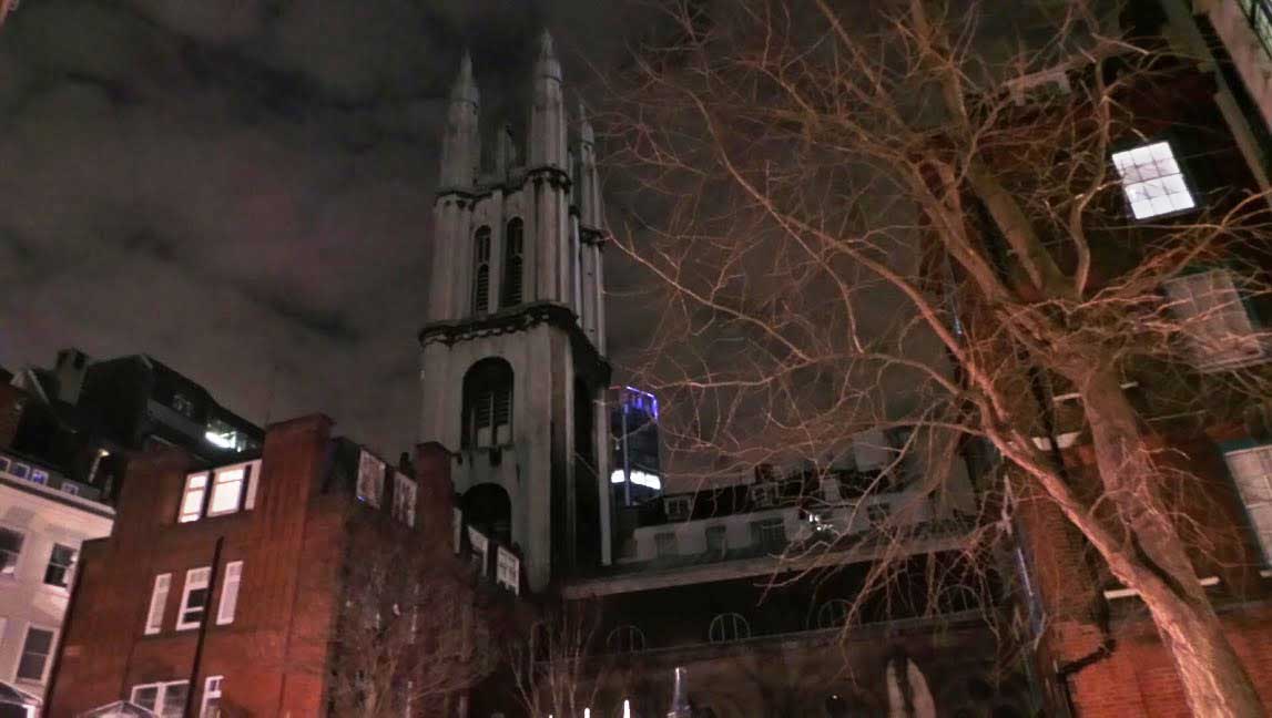 An old haunted church on the old city ghost tour.