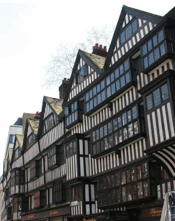 Staple Inn's gabled buildings.