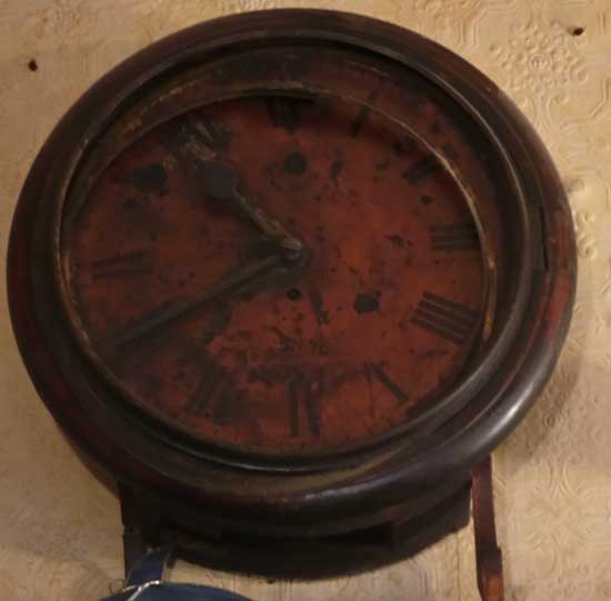 The Dolphin Clock showing the damage caused by the Zepelin raid.