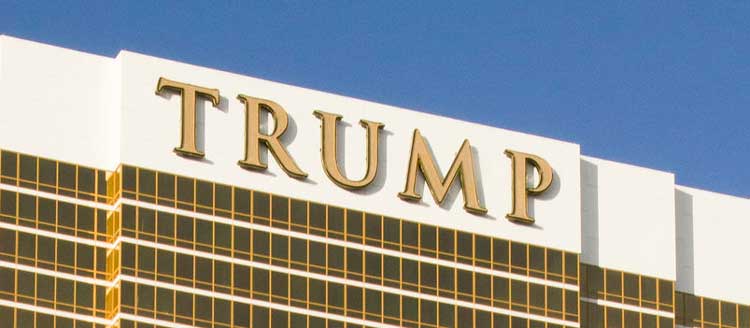 The name TRUMP in gold letters.