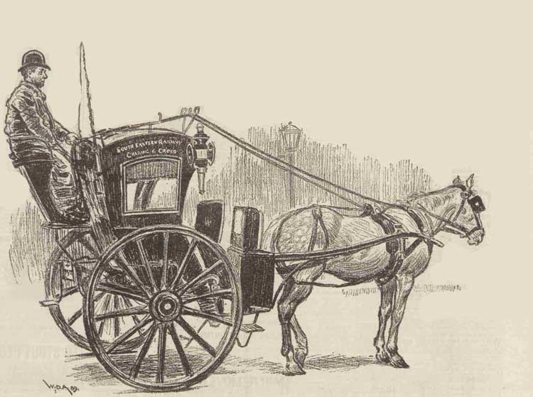 A London cabby atop his Hansom Cab.