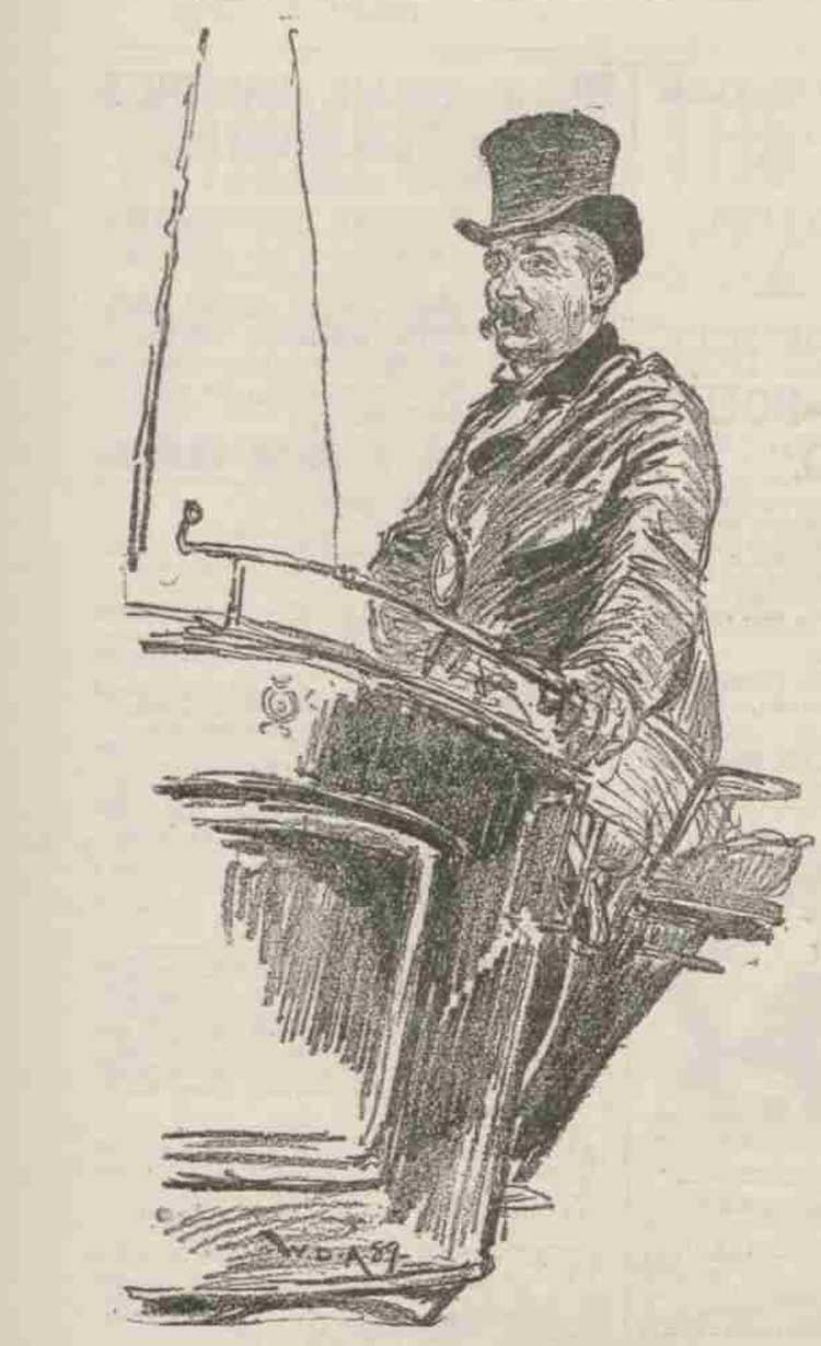 A sketch of a London cabby.