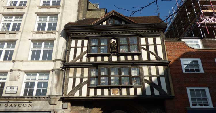The Tudor gatehouse to St Bartholomew The Great.