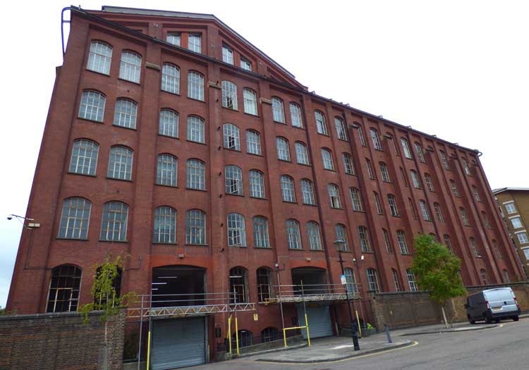 The exterior of the former Bryant and May factory.