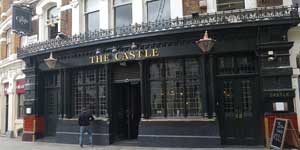 The exterior of the Castle pub.