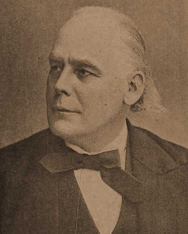 A protrait of Charles Bradlaugh.