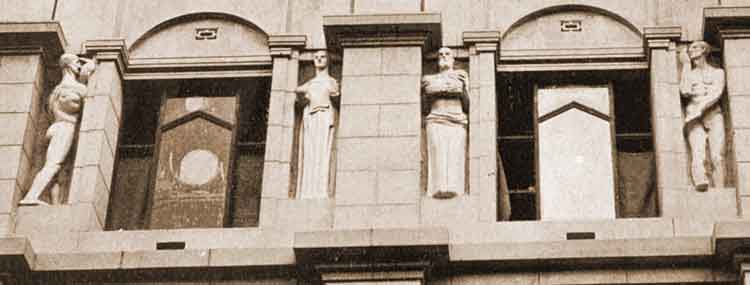 A group of the Epstein Statues.