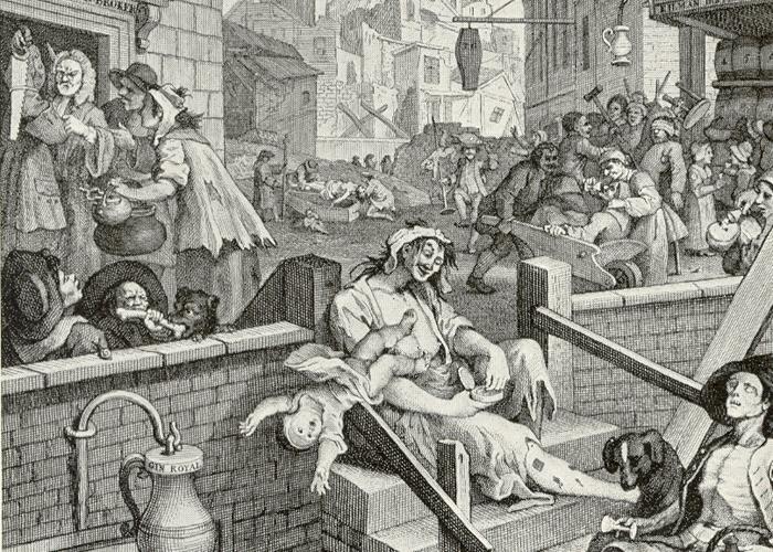 William Hogarth's Gin Lane.