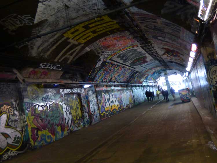 A view of the Leake Street Tunnel.