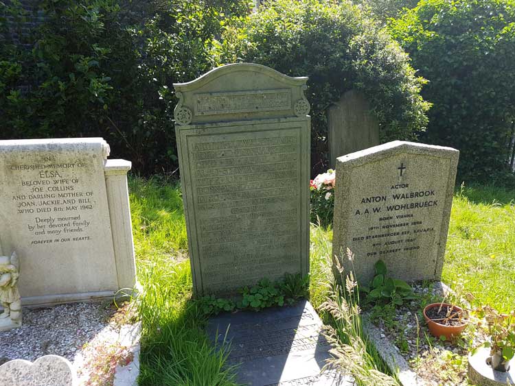 The grave of the Llewelyn Davies family.