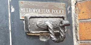 The Metropolitan Police coat hook.