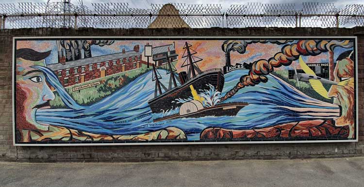 The River Road mural.