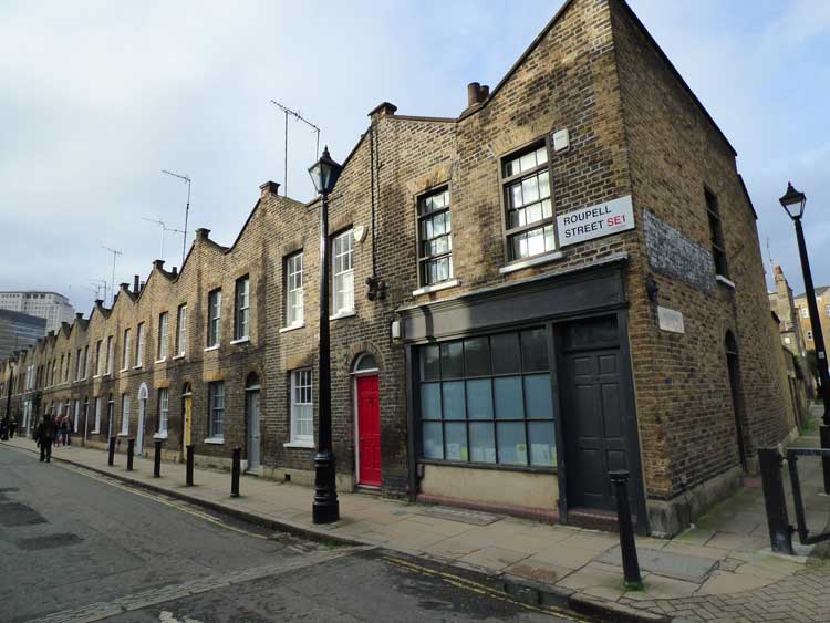 Houses along Roupell Street.