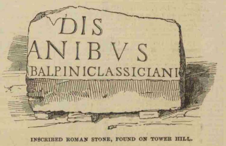 A sketch of the incised stone that was found.