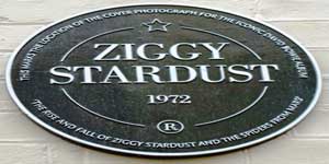 The Ziggy Stardust Plaque on Heddon Street in London's West End.